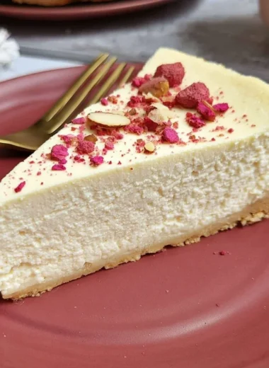 Delicious gluten-free sugar-free diabetic cheesecake topped with fresh berries