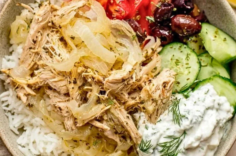 Slow Cooker Greek Chicken with herbs and spices