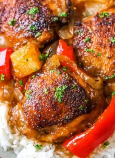 Delicious Slow Cooker Hawaiian Pineapple Chicken dish with tropical flavors