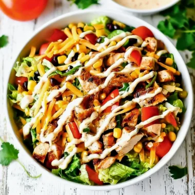 Delicious Taco Chicken Salad with fresh ingredients