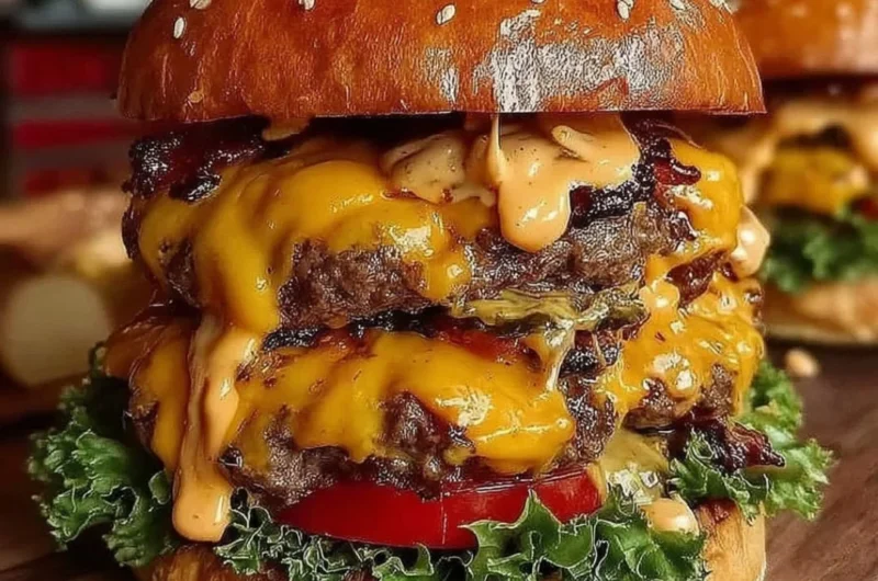 Delicious Crack Burgers served with fresh toppings and sides