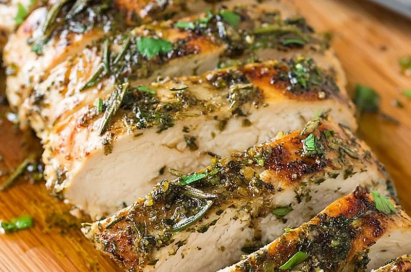 Delicious Greek chicken marinated with herbs and spices
