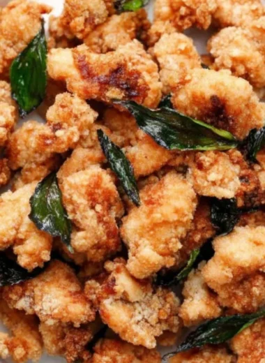 Crispy Taiwanese Popcorn Chicken served with dipping sauce