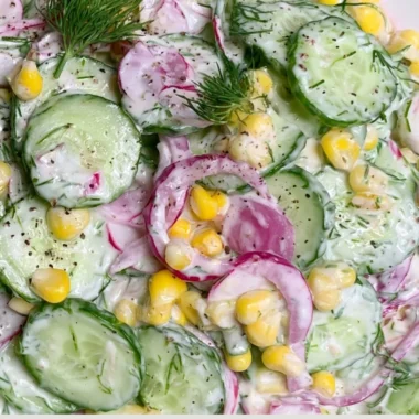 Colorful summer salad with fresh vegetables and vibrant colors