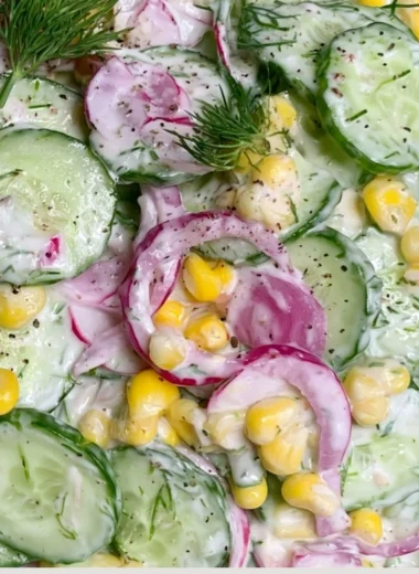 Colorful summer salad with fresh vegetables and vibrant colors
