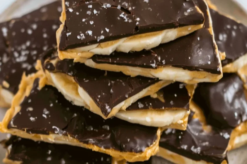 Delicious homemade banana bark treat for cozy snacking.