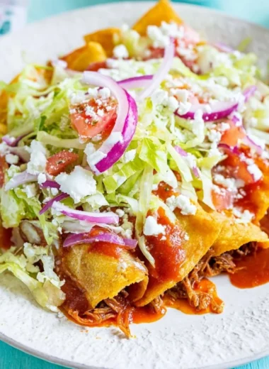 Crispy golden tacos filled with fresh ingredients and vibrant toppings
