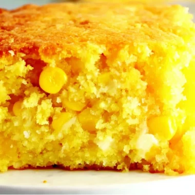 Easter Corn Casserole recipe with creamy corn and cheesy topping
