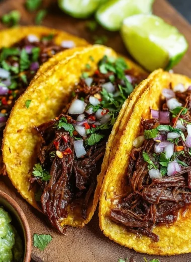 Delicious easy chuck roast tacos served with fresh toppings