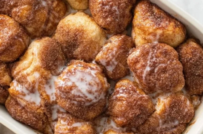 Delicious easy monkey bread baked to perfection in a golden brown color