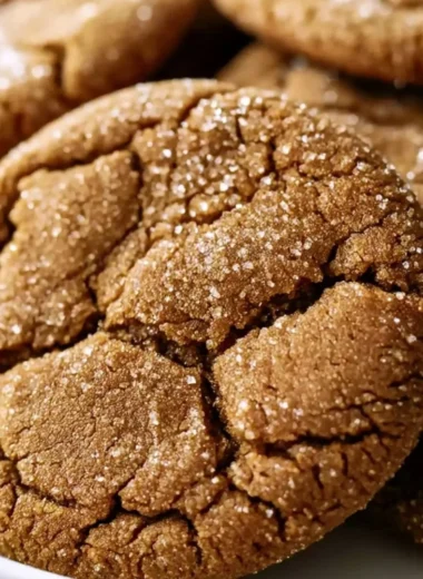 Bakery style molasses cookies with a warm, spiced appearance