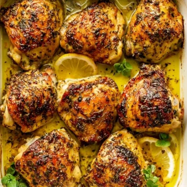 Cozy lemon chicken dish served with fresh herbs for a delightful weeknight dinner.