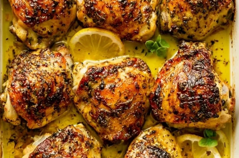 Cozy lemon chicken dish served with fresh herbs for a delightful weeknight dinner.